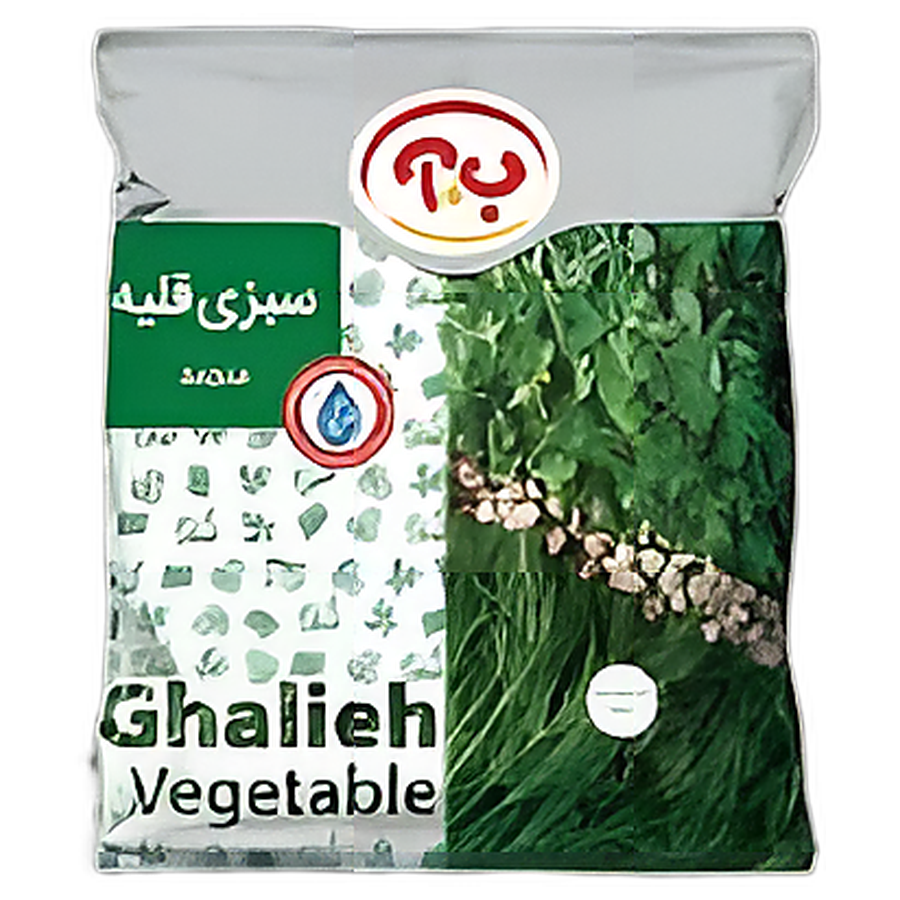 ب آ سبزی قلیه ماهی آماده بسته بندی 400 گرم