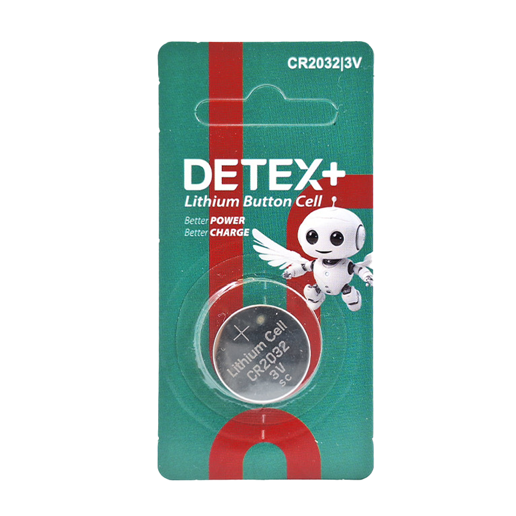 باتری سکه ای +Detex |دتکس پلاس Lithium Button Cell CR2032 3V