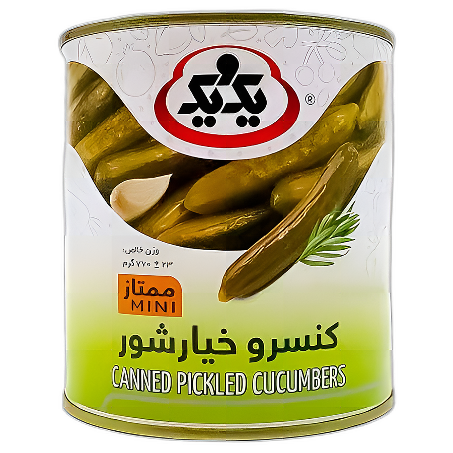 کنسرو خیارشور ممتاز 770گرم فلزی یک و یک
