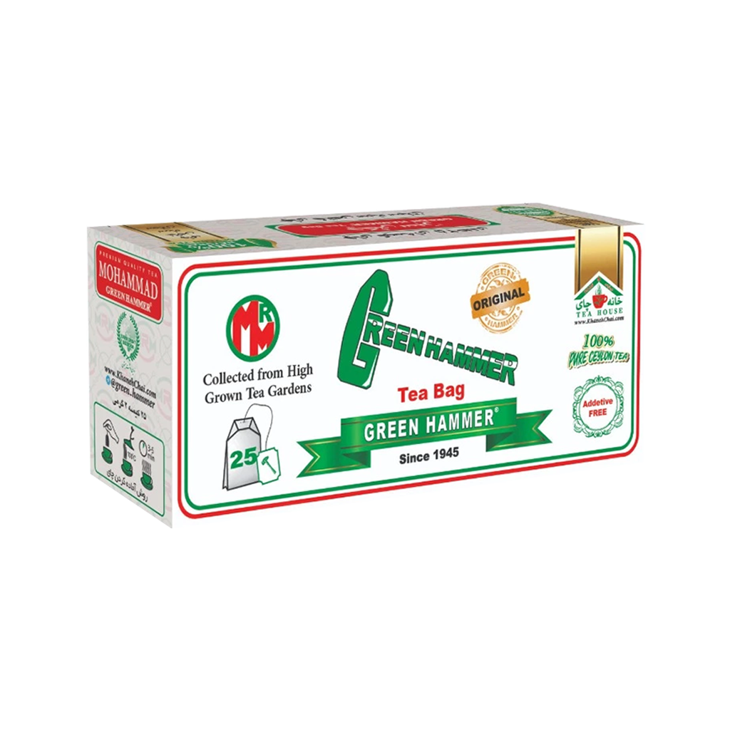 چکش سبز چای کیسه ای 25 عددی