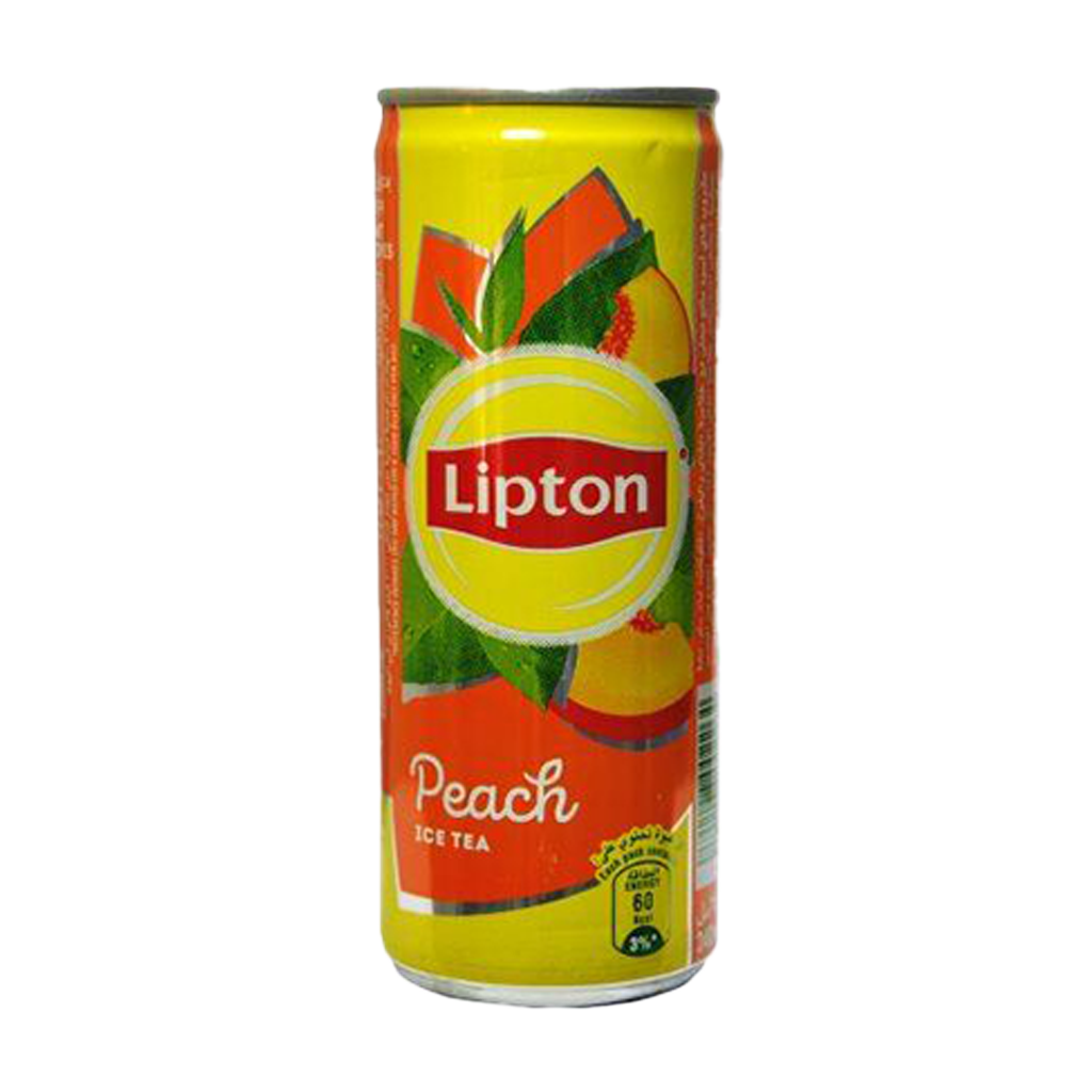 چای سرد آیس تی لیپتون با طعم هلو قوطی فلزی 250 میلی لیتر