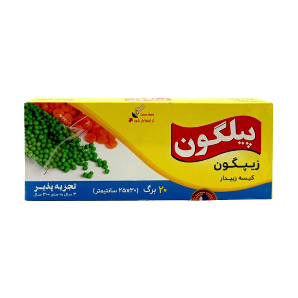 کیسه زیپ دار زیپگون پیلگون بزرگ 30 در 25 سانتی متر
