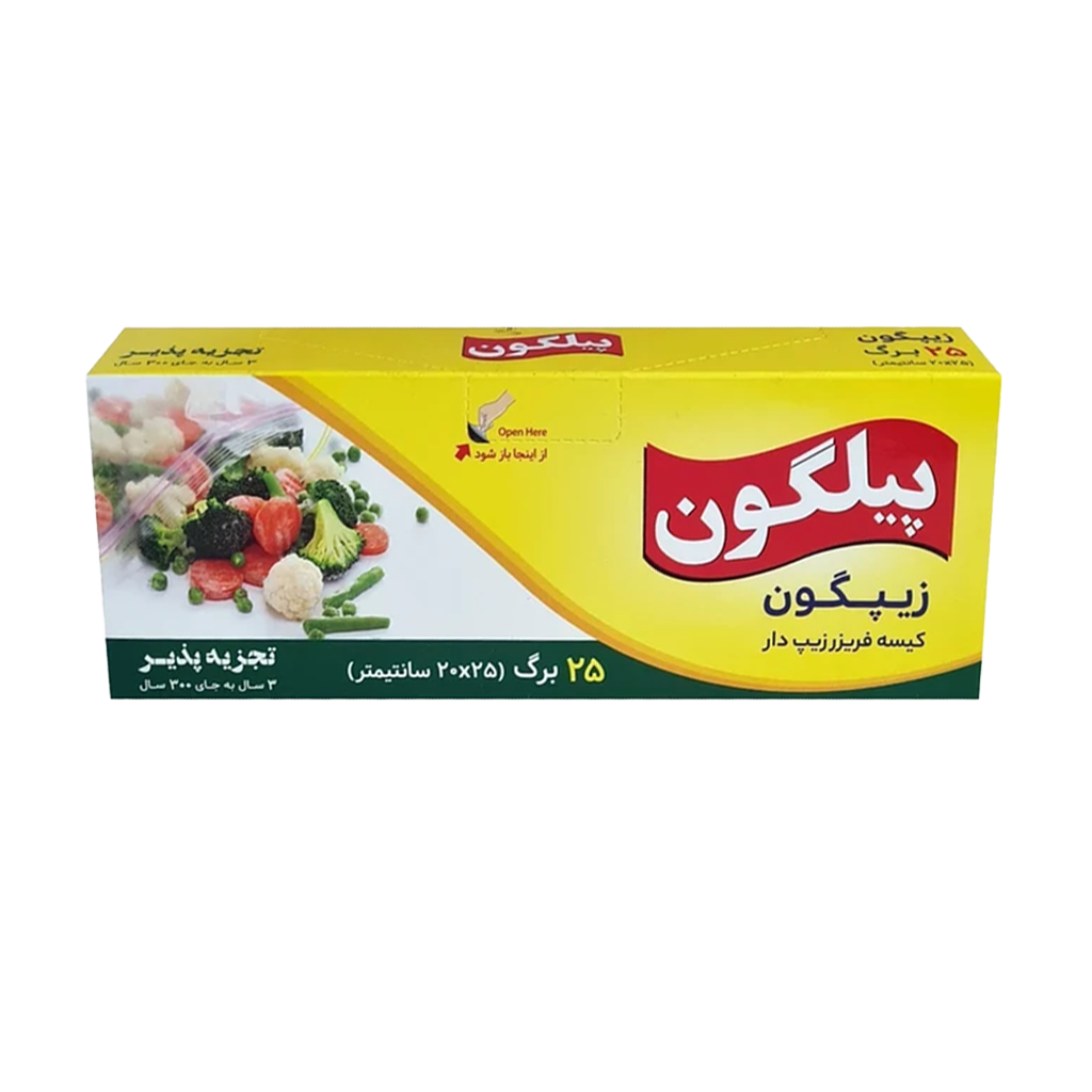 زیپ کیسه زیپ دار زیپگون پیلگون متوسط 25×20 سانتی متر