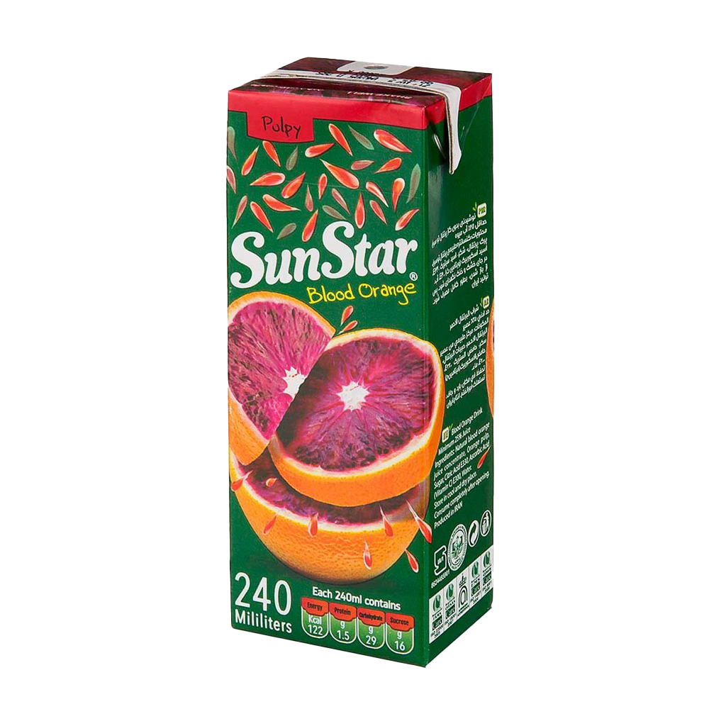 آبمیوه پرتقال تو سرخ سان استار 240 میلی لیتر
